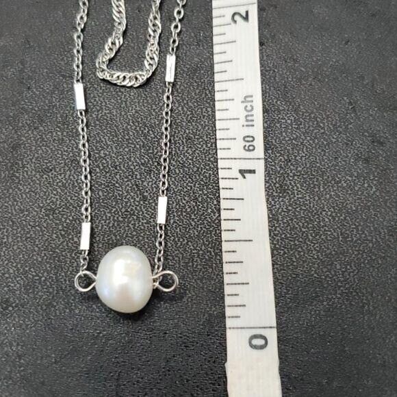 *Sale* Charming Charlie silver tone triple layer pearl necklace - Picture 6 of 12